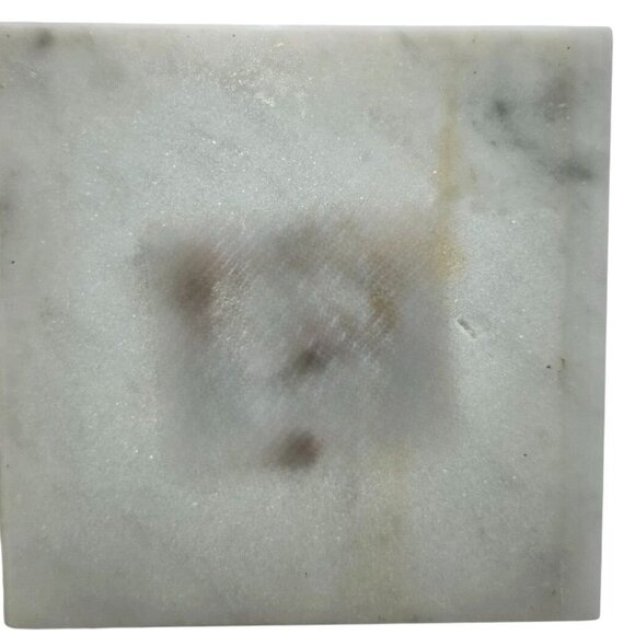 Lucite & Marble 3-Ring Towel Holder With Gold Accents Elegant Bathroom Accessory - Picture 6 of 8